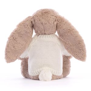 Bashful Beige Bunny with Personalised Cream Jumper