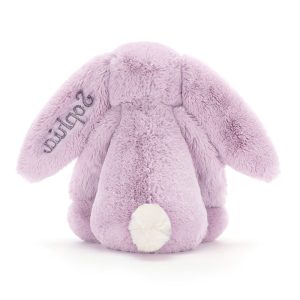 Personalised Bashful Lilac Bunny Medium