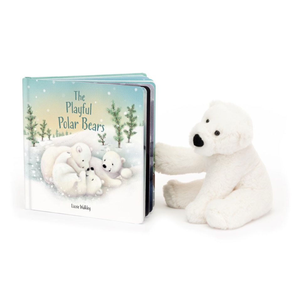 The Playful Polar Bears Book and Perry Polar Bear Small